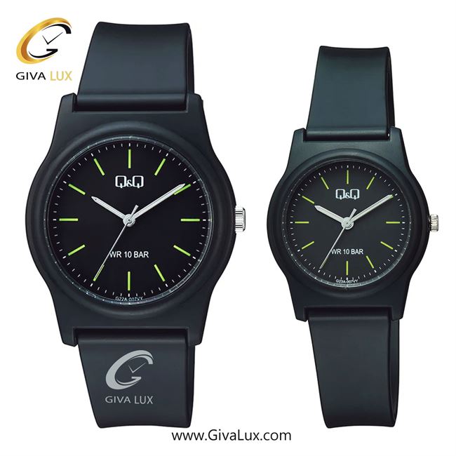 ساعت مچی اورجینال ست کیو اند کیو Q&Q مشکی | مشکی| مشکی| کد رفرنس مردانه: G22A-007VY، زنانه: G23A-007VY